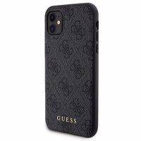 Guess 4G Metal Logo dėklas telefonui rinkinys iPhone 11 + 5000mAh Magnetinė išorinė baterija - juoda