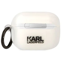 Karl Lagerfeld KLAPHNCHTCT Airpods Pro dėklas permatomas Ikonik Choupette