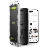 Ringke Easy Slide privatumo apsauginis stiklas 2 vnt. rinkinyje iPhone 16 Pro