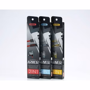 USB laidas Remax Armor RC-067 raudonas 2in1 MicroUSB / Lightning 100cm
