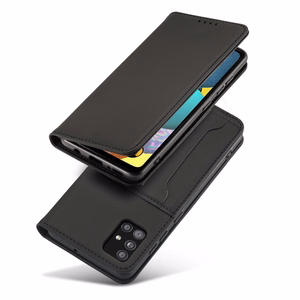 Magnet Card Case чехол для Samsung Galaxy A12 5G кошелёк-чехол с держателем для карт чёрный