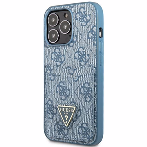 Guess 4G Triangle Logo Cardslot Case for iPhone 13 Pro / 13 - Blue