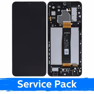 Ekranas skirtas Samsung A326 A32 5G juodas su rėmeliu (Service Pack)