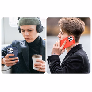 Karboninis dėklas iPhone 14 Pro Max - gelio nugaros dangtis, mėlynos spalvos