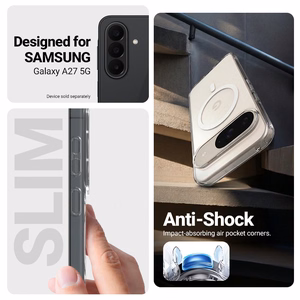 Crong Hybrid Clear Magnetic MagSafe dėklas, skirtas Samsung Galaxy A27 5G, skaidrus