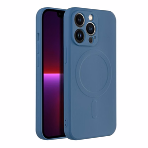SILICONE MAG COVER dėklas telefonui, suderinamas su MagSafe, IPHONE 13 Pro mėlynas