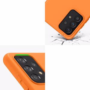 Silikoninis dėklas telefonui minkštas lankstus guminis dangtelis Samsung Galaxy A22 4G raudonas