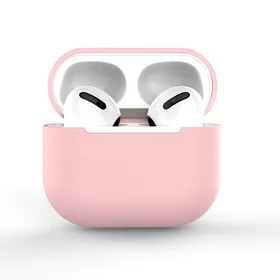 AirPods dėklas silikoninis minkštas ausinėms rožinis (C)