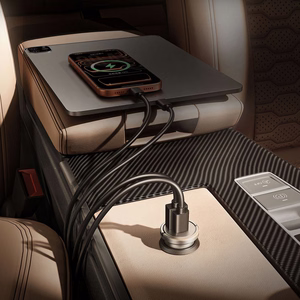 Orico MiniRing Pro 45W USB-A + USB-C automobilinis įkroviklis - sidabrinis