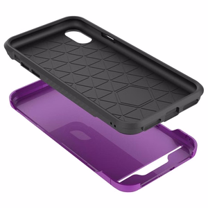 Zizo Star Diamond Hybrid dėklas, skirtas iPhone X, violetinis ir juodas