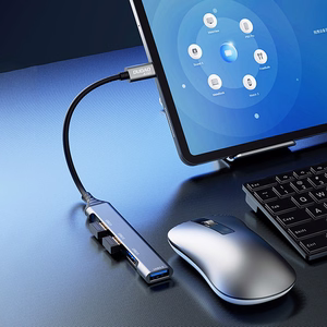 Dudao HUB 4in1 USB-C - 4x USB-A (3 x USB2.0 / USB3.0) 6.3cm juodas (A16T)