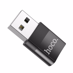 Adapteris Hoco UA17 USB-A to Type-C juodas