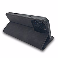 Išmanusis Suede dėklas for iPhone 17 Air 6,6" juodas