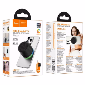 Bluetooth nešiojamas garsiakalbis Hoco HC49 (8W 4h; bluetooth 6.0; magnetic) juodas