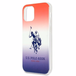 US Polo Assn. Gradient Pattern Collection dėklas, skirtas iPhone 12 mini, raudonas / mėlynas