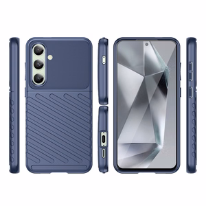 Thunder dėklas Samsung Galaxy S24 FE silikoninis šarvuotas dangtelis - mėlynas
