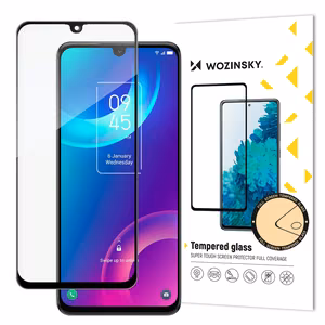 Wozinsky itin patvarus pilno klijavimo grūdintas stiklas pilnas ekranas su rėmeliu dėklui draugiškas TCL 30 5G juodas