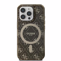Guess IML 4G Background Magnetinis dėklas iPhone 16 Pro Max - rudas