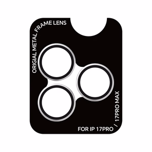 Rock Tempered stiklas Pure Series Camera Lens on camera for Iphone 17 Pro/17 Pro Max (lens 3 pieces) sidabrinis