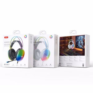XO laidinės ausinės GE11 jack 3,5mm - USB-A baltos RGB mikrofonas