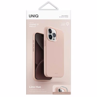 Uniq Lino Hue Magnetinis įkrovimo dėklas telefonui iPhone 15 Pro Max - rožinė