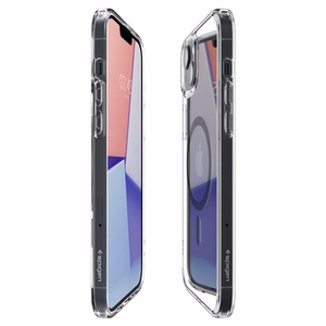 Spigen Ultra Hybrid magnetinis dėklas su MagSafe, skirtas iPhone 14 Plus – skaidriai pilkas
