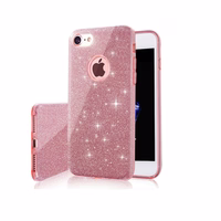 Glitter 3in1 dėklas for iPhone 17 6,3" rožinis