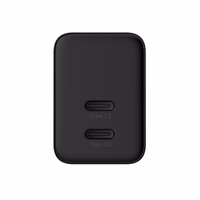 Crong Ultra Compact GaN - 2x USB-C 35W PD 3.0 tinklo įkroviklis with PPS (juodas)