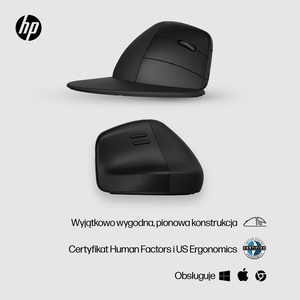 HP belaidė pelė 920 Ergo Vertical Black