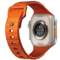 UNIQ dirželis Stride Apple Watch Series 1/2/3/4/5/6/7/8/9/SE/SE2/Ultra/Ultra 2 42/44/45/49mm FKM guminis oranžinis