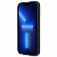 Guess GUHMP14LSBPLK iPhone 14 Pro 6.1" juodas/juodas kietas dėklas Silikoninė logotipo plokštelė Magnetinis