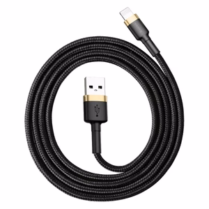 USB Laidas Baseus Cafule juodas / auksinis Lightning 100cm