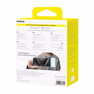Išorinė baterija OS-Baseus Compact IP 5000mAh 20W (mėlyna)