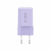 "Tech-Protect" NCM33 PD 33W QC3.0 USB-C / USB-C sieninis įkroviklis - violetinės spalvos