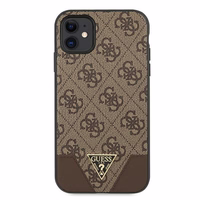 Guess 4G Triangle Collection dėklas telefonui iPhone 11 6.1" / Xr 6.1" - Rudas
