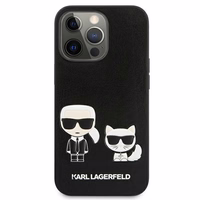 KARL LAGERFELD KLHCP13LPCUSKCBK IPHONE 13 PRO / 13 6.1 "JUODAS / JUODAS DĖKLAS IKONIK KARL & CHUPETTE