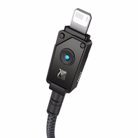 Baseus Unbreakable USB A-IP laidas 1 m 5V-2,4A Juodas