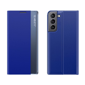 Naujas dėklas telefonui Samsung Galaxy S23 su stovu, mėlynas