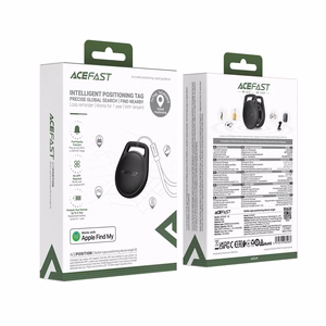 Acefast S2 Bluetooth Locator Compatible with Apple Find My - Black