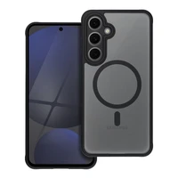FULL MATTE MAG COVER dėklas telefonui, suderinamas su MagSafe, skirtas SAMSUNG S24 FE juodas