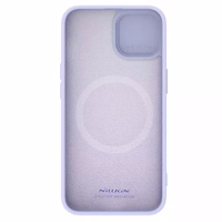 Dėklas Nillkin CamShield Silky Silicone Apple iPhone 15 Plus šviesiai violetinis