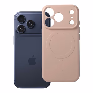 Silikoninis „Mag Cover“ dėklas, skirtas „iPhone 17 Pro / 18 Pro“, suderinamas su „MagSafe“, su kameros apsauga – rožinis