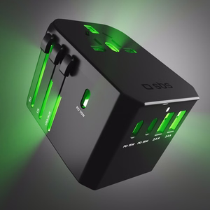 Pasaulinis kelioninis GaN 70W adapteris su dėklu