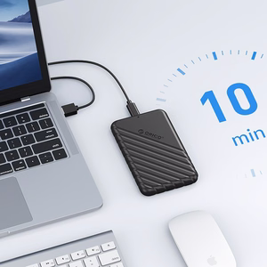 "Orico 25PW1C-C3" 2,5 colių HDD/SSD USB-C 3.1 6Gb/s diskinis kaupiklis - juodas