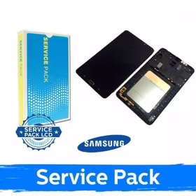 Ekranas skirtas Samsung T280 / T285 Tab A 7.0'' juodas su rėmeliu (Service Pack)