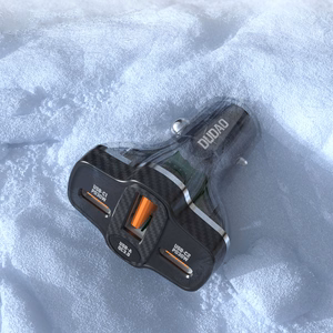 Dudao R78 78W automobilinis įkroviklis USB-C PD / 2xUSB-A QC - juodas