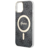 Guess 4G Magnetinis dėklas telefonui iPhone 15 Plus / 14 Plus - juoda