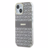 DKNY IML Mono ir juostelės Magnetinis dėklas iPhone 15 / 14 / 13 - smėlinė