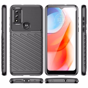 Thunder dėklas lankstus šarvuotas dangtelis Motorola Moto G Play 2022 juodas