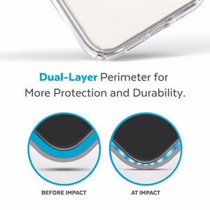 Speck Presidio Perfect-Clear + MagSafe case for iPhone 15 Plus / 14 Plus, clear